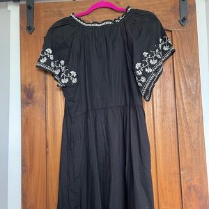 Black Embroidered Dress